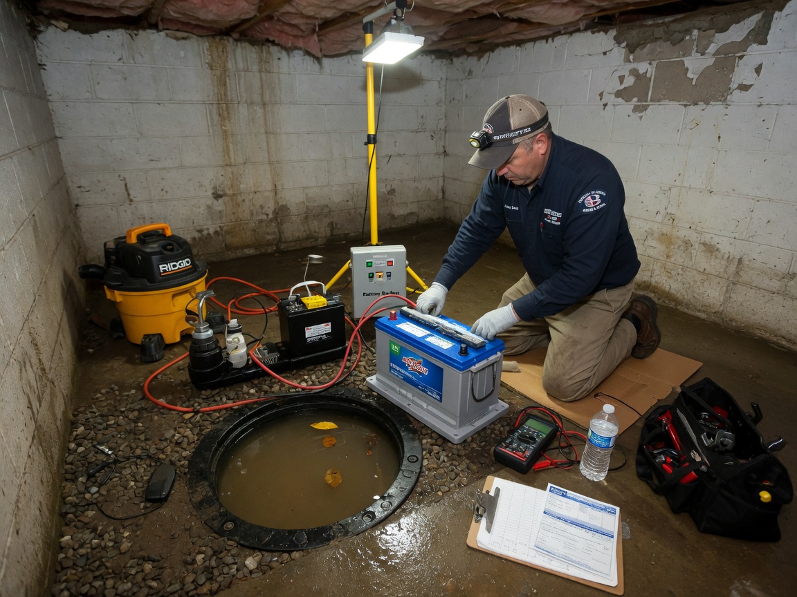Battery Backup Sump Pump System in South Bend